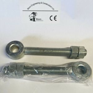 ADJUSTABLE GATE HINGES EYE BOLTS 16mm x 150mm LONG THREAD