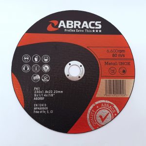 ABRACS Proflex Extra Thin Cutting Discs 230X1.8X22.23mm Metal/INOX Pack Size 25