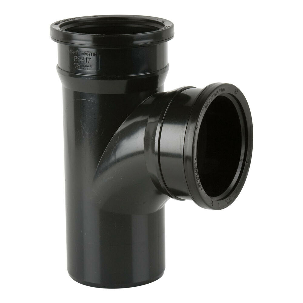 Brett Martin BS417 110MM 92.5º DOUBLE SOCKET BRANCH WITHOUT BOSSES