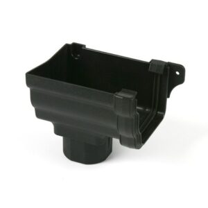 BRETT MARTIN CASCADE 106mm PROSTYLE Cast Iron Style Gutter Stop End Outlet (Left Hand ) -Black BR856LCI
