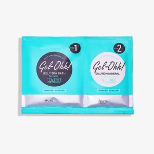 Gel-Ohh! Jelly Spa Bath - Tea Tree  Peppermint     step 1 net 50g ,  step 2  net 50g
