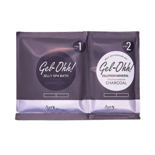 GEL-OHH ! JELLY SPA BATH PEDICURE SET Charcoal