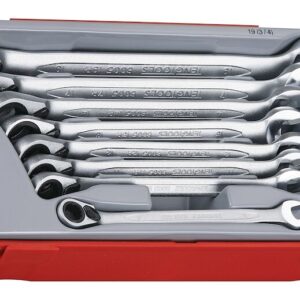 Teng Tools TT6508R 8 Piece 12 Point Ratcheting Combination Spanner Set TT6508R