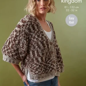 Sweater and Cardigan knitted in Animal Kingdom King Cole Pattern P6556