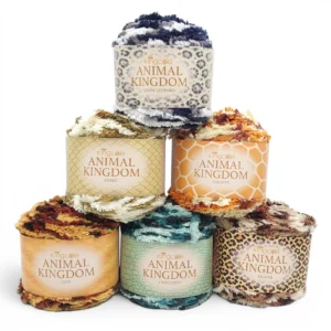 King Cole Animal Kingdom Aran / Chunky Fluffy Furry Eyelash Knitting Yarn 100g Cake